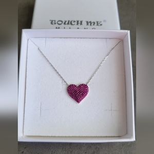 Swarovski stones heart pendant necklace